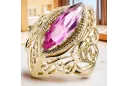 14K Yellow gold Amethyst Ring Vintage Jewlery vrc017y